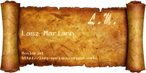 Lasz Mariann névjegykártya